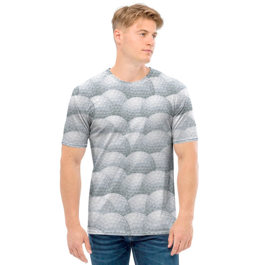 Big Golf Ball Pattern Print Men's T-Shirt