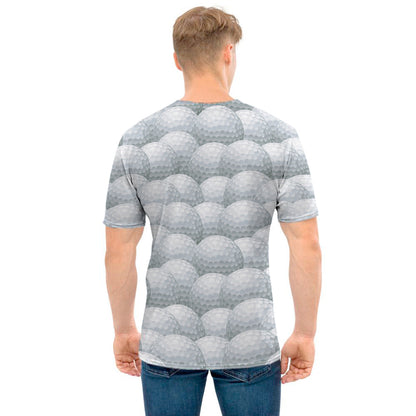 Big Golf Ball Pattern Print Men's T-Shirt