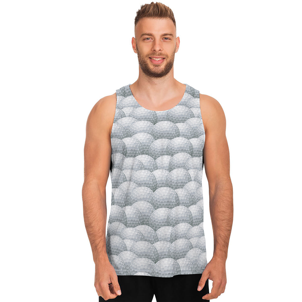 Big Golf Ball Pattern Print Men's Tank Top