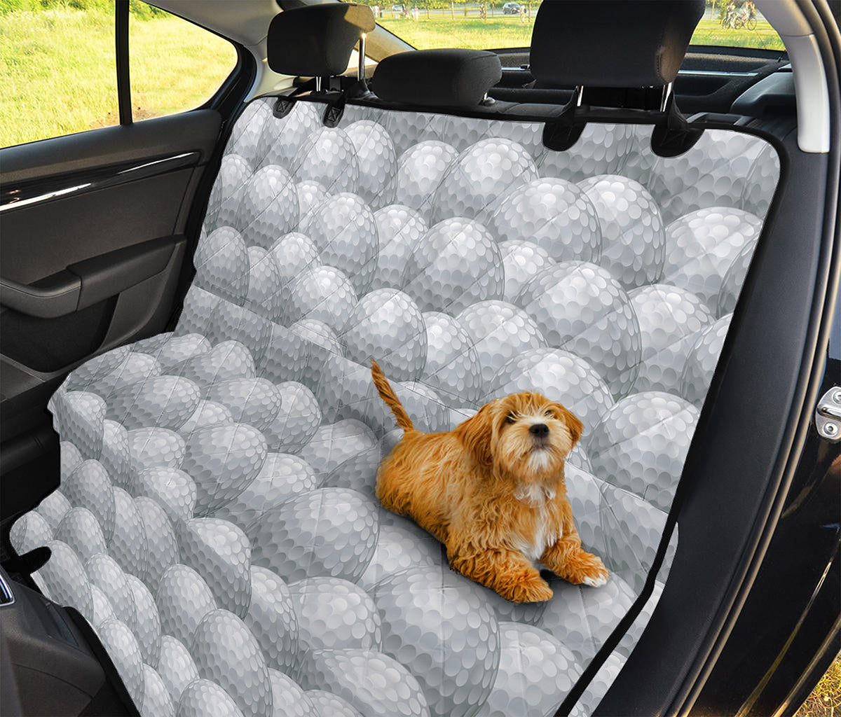 Big Golf Ball Pattern Print Pet Car Back Seat Cover