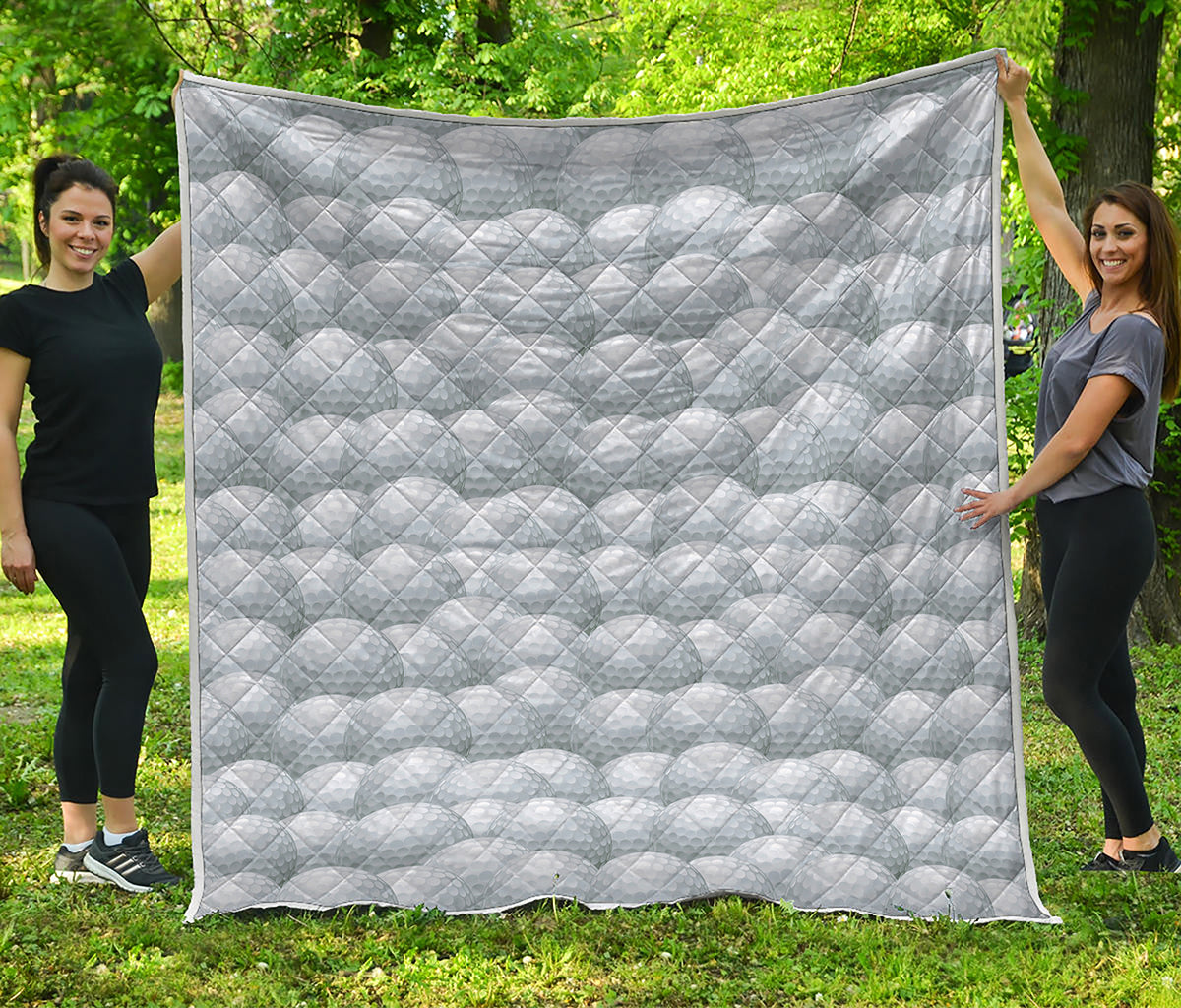 Big Golf Ball Pattern Print Quilt