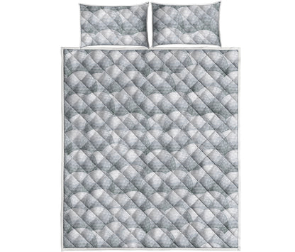 Big Golf Ball Pattern Print Quilt Bed Set