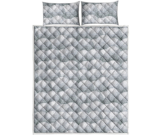 Big Golf Ball Pattern Print Quilt Bed Set