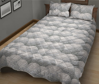 Big Golf Ball Pattern Print Quilt Bed Set