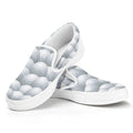 Big Golf Ball Pattern Print White Slip On Sneakers