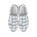 Big Golf Ball Pattern Print White Slip On Shoes