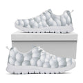 Big Golf Ball Pattern Print White Running Shoes