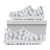 Big Golf Ball Pattern Print White Sneakers