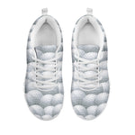 Big Golf Ball Pattern Print White Sneakers