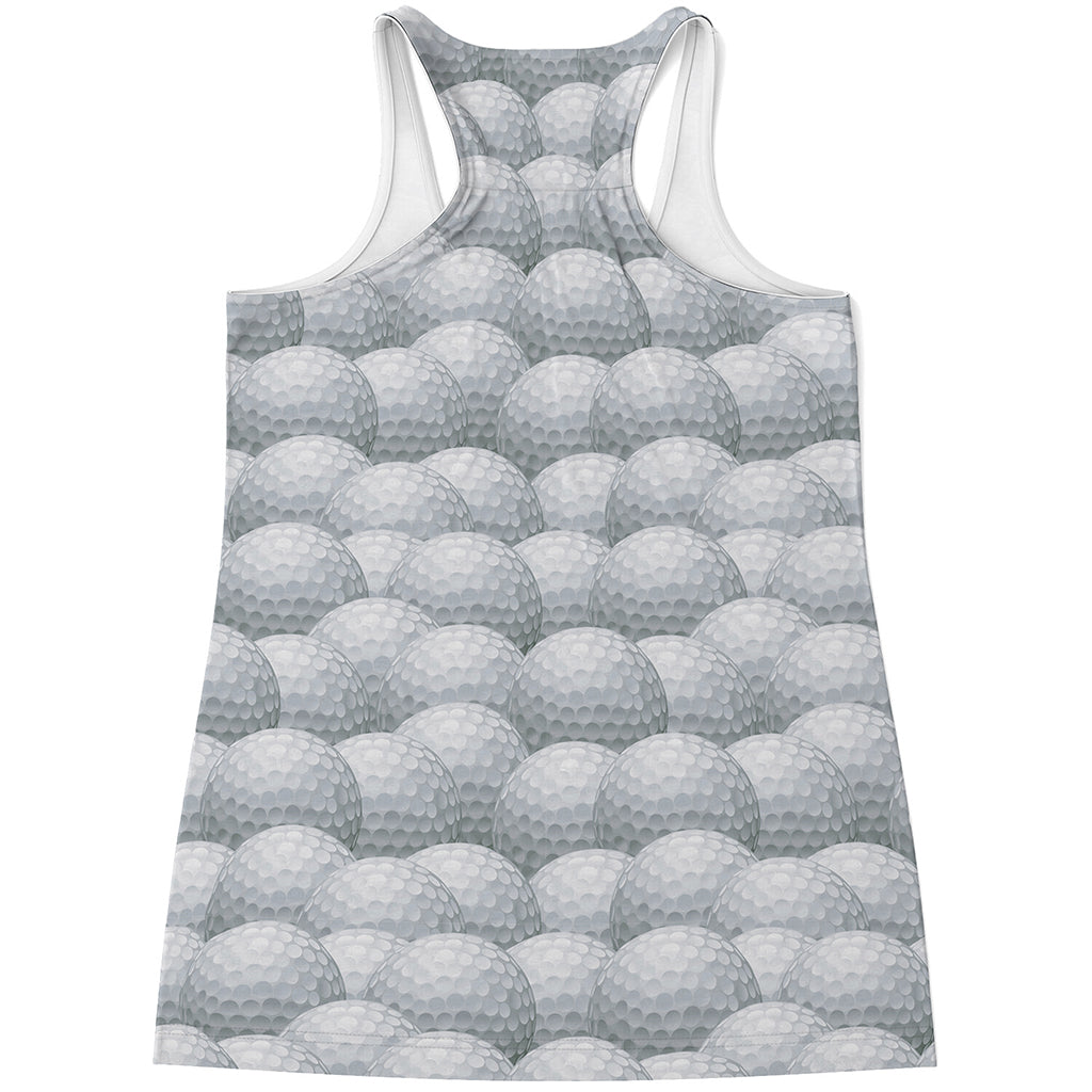 Big Golf Ball Pattern Print Women's Racerback Tank Top