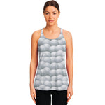 Big Golf Ball Pattern Print Women's Racerback Tank Top