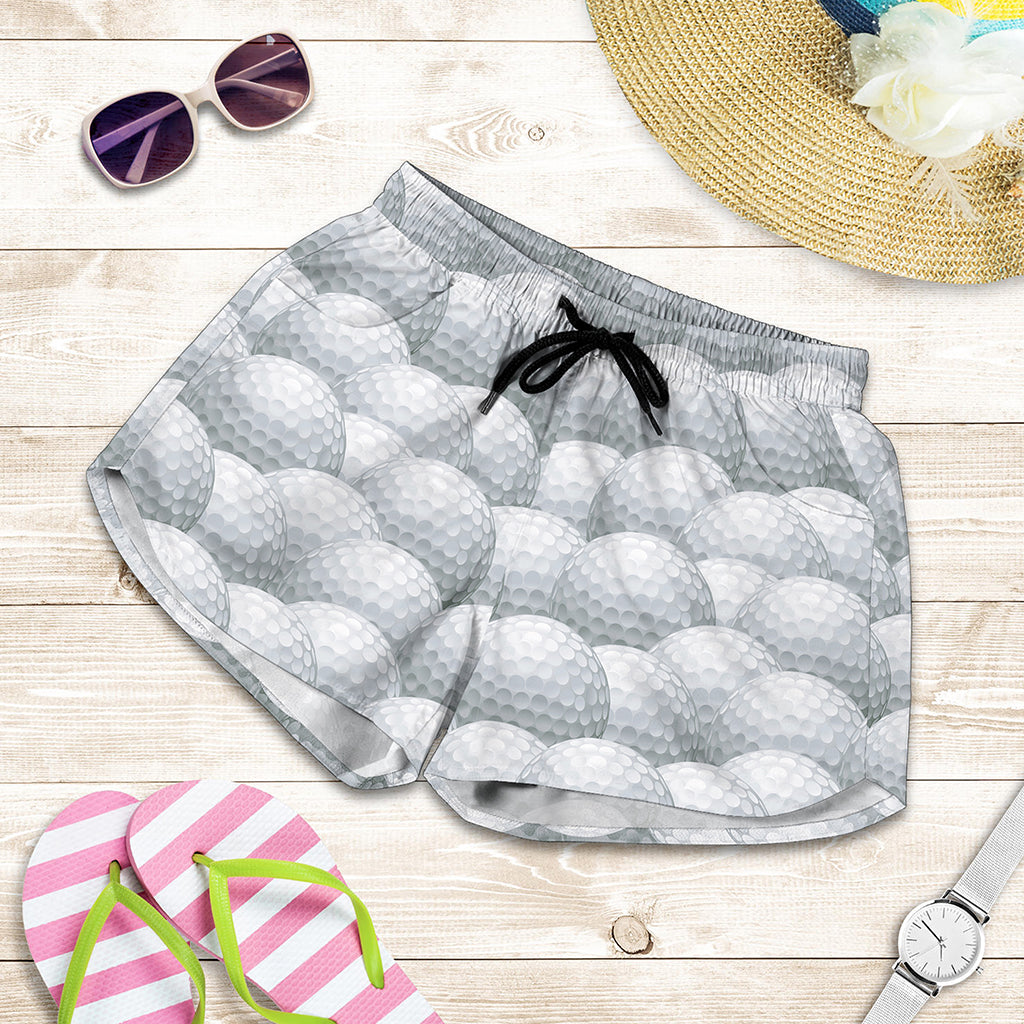 Big Golf Ball Pattern Print Women's Shorts