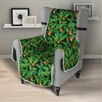 Bird Of Paradise And Palm Leaves Print Armchair Protector