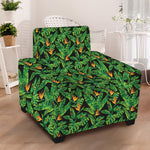 Bird Of Paradise And Palm Leaves Print Armchair Slipcover