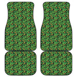 Bird Of Paradise And Palm Leaves Print Front and Back Car Floor Mats