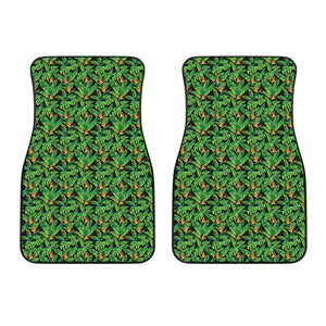 Bird Of Paradise And Palm Leaves Print Front Car Floor Mats