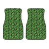 Bird Of Paradise And Palm Leaves Print Front Car Floor Mats