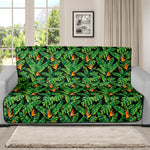 Bird Of Paradise And Palm Leaves Print Futon Protector