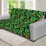 Bird Of Paradise And Palm Leaves Print Futon Protector