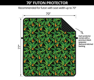 Bird Of Paradise And Palm Leaves Print Futon Protector