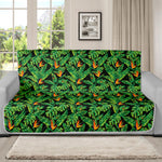 Bird Of Paradise And Palm Leaves Print Futon Protector