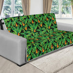 Bird Of Paradise And Palm Leaves Print Futon Protector