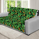 Bird Of Paradise And Palm Leaves Print Futon Protector