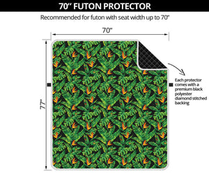 Bird Of Paradise And Palm Leaves Print Futon Protector