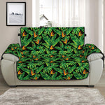 Bird Of Paradise And Palm Leaves Print Half Sofa Protector