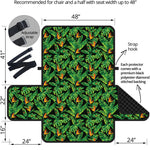 Bird Of Paradise And Palm Leaves Print Half Sofa Protector