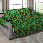 Bird Of Paradise And Palm Leaves Print Loveseat Protector