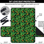 Bird Of Paradise And Palm Leaves Print Loveseat Protector