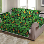 Bird Of Paradise And Palm Leaves Print Loveseat Protector