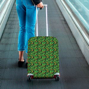 Bird Of Paradise And Palm Leaves Print Luggage Cover