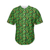 Bird Of Paradise And Palm Leaves Print Men's Baseball Jersey