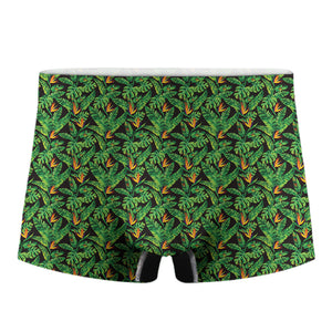 Bird Of Paradise And Palm Leaves Print Men's Boxer Briefs