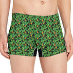 Bird Of Paradise And Palm Leaves Print Men's Boxer Briefs