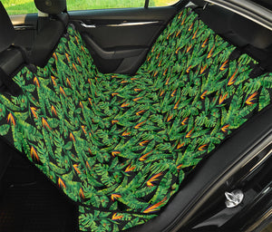 Bird Of Paradise And Palm Leaves Print Pet Car Back Seat Cover