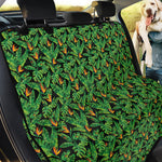 Bird Of Paradise And Palm Leaves Print Pet Car Back Seat Cover
