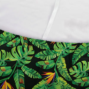 Bird Of Paradise And Palm Leaves Print Sofa Cover