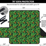 Bird Of Paradise And Palm Leaves Print Sofa Protector