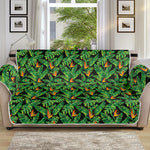 Bird Of Paradise And Palm Leaves Print Sofa Protector