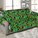 Bird Of Paradise And Palm Leaves Print Sofa Protector