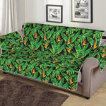 Bird Of Paradise And Palm Leaves Print Sofa Protector