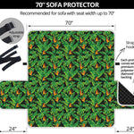 Bird Of Paradise And Palm Leaves Print Sofa Protector