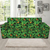 Bird Of Paradise And Palm Leaves Print Sofa Slipcover