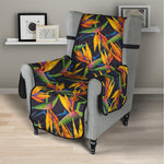 Bird Of Paradise Flower Pattern Print Armchair Protector