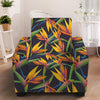 Bird Of Paradise Flower Pattern Print Armchair Slipcover