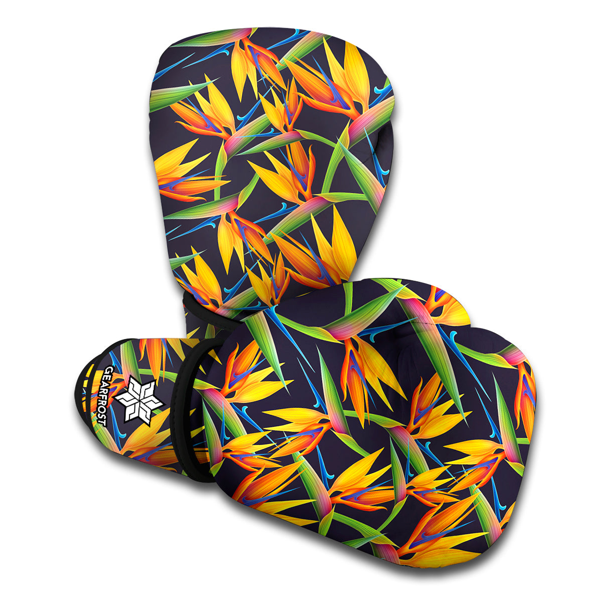 Bird Of Paradise Flower Pattern Print Boxing Gloves