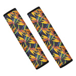 Bird Of Paradise Flower Pattern Print Car Seat Belt Covers